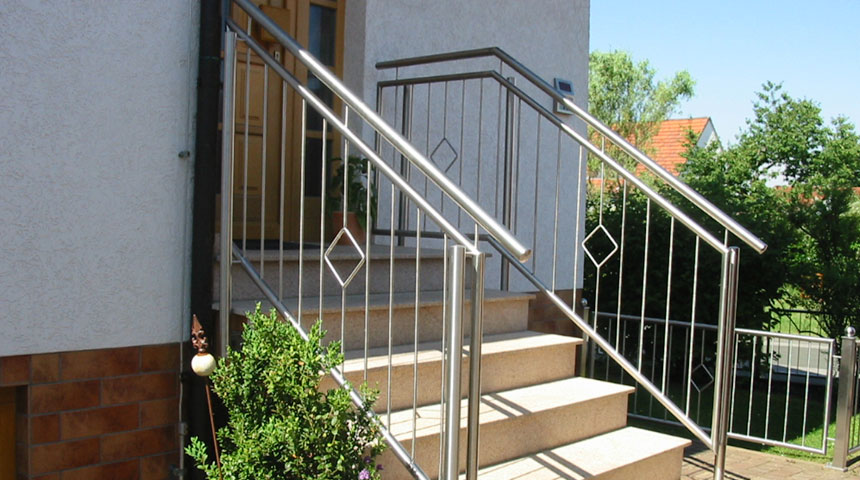 Treppengeländer Außentreppe Edelstahl Küps Frankenwald